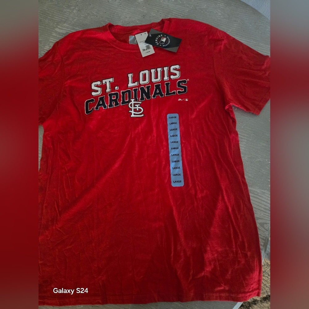 St. Louis Cardinals Red T-Shirt Mens Sz L NWT
